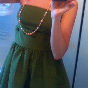 Maeve Green, strapless, elegant dress with pockets!